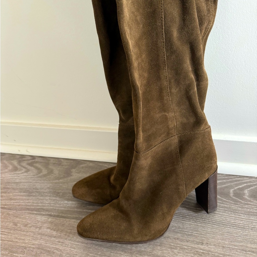 Suede Zara knee high boots 39